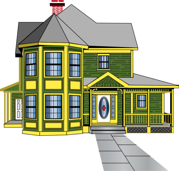 Casa señorial con vidrieras y dos porches