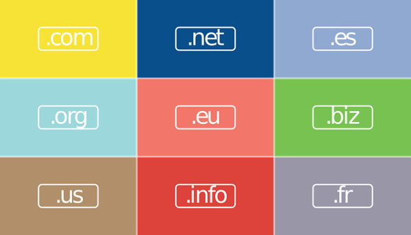 Tipos de dominios, .com, .net, .es...