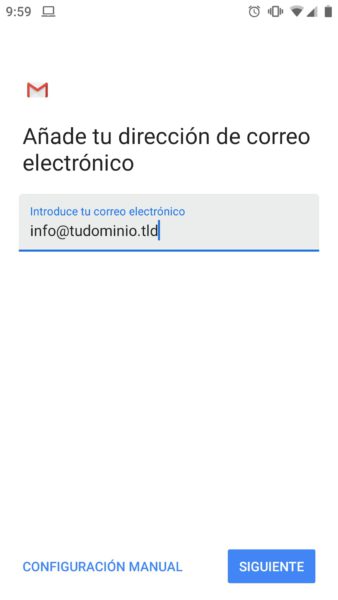 Como configurar una cuenta de correo en un dispositivo android