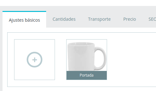 Detalle de cómo queda la imagen de nuestra taza en prestashop