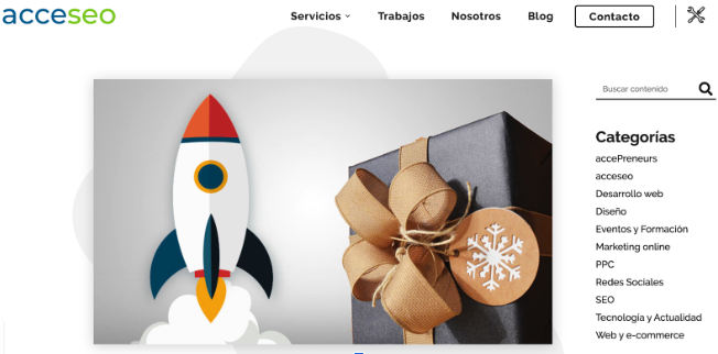 Imagen del post de navidad + SEO