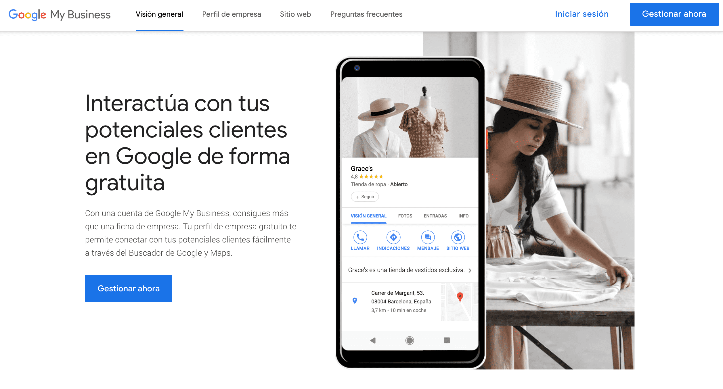 captura de imagen plataforma google my business