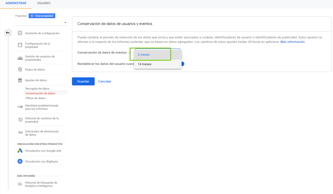 Imagen guia configurar google analytics 4 - parte 11