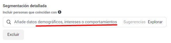Segmentación detallada en Facebook Ads