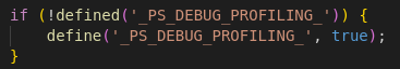 Activar debug profiling