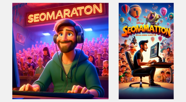imagen generada con dalle3 de estilo pixar de disney
