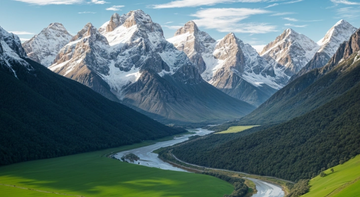 imagen generada con ia pikaso de freepik de un paisaje realista