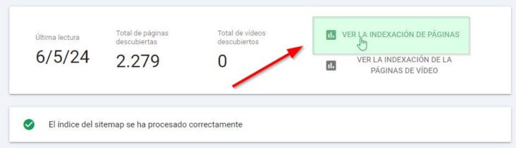 indexacion paginas sitemap search console