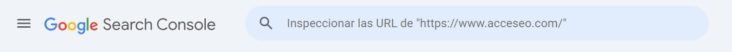 inspector de url de Google Search Console
