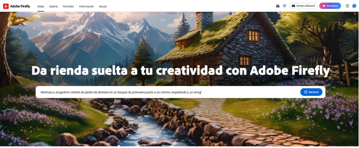 portada de la web de Adobe Firefly