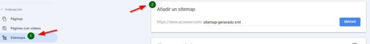 sitemap en google search console