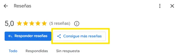 Conseguir reseñas ficha de Google