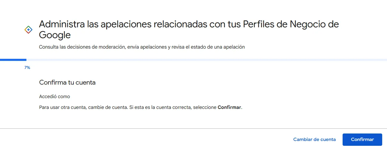 Herramienta de apelación de Google
