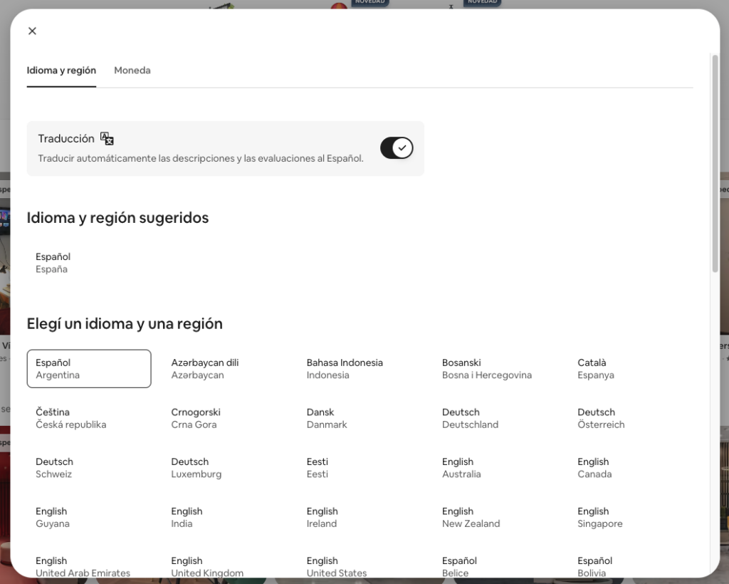 Sugerencia de versión de tienda